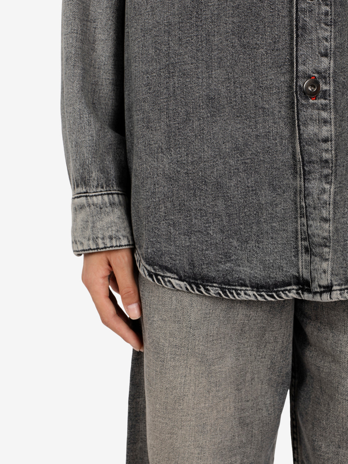 Giacca camicia denim Sienna dirty grey