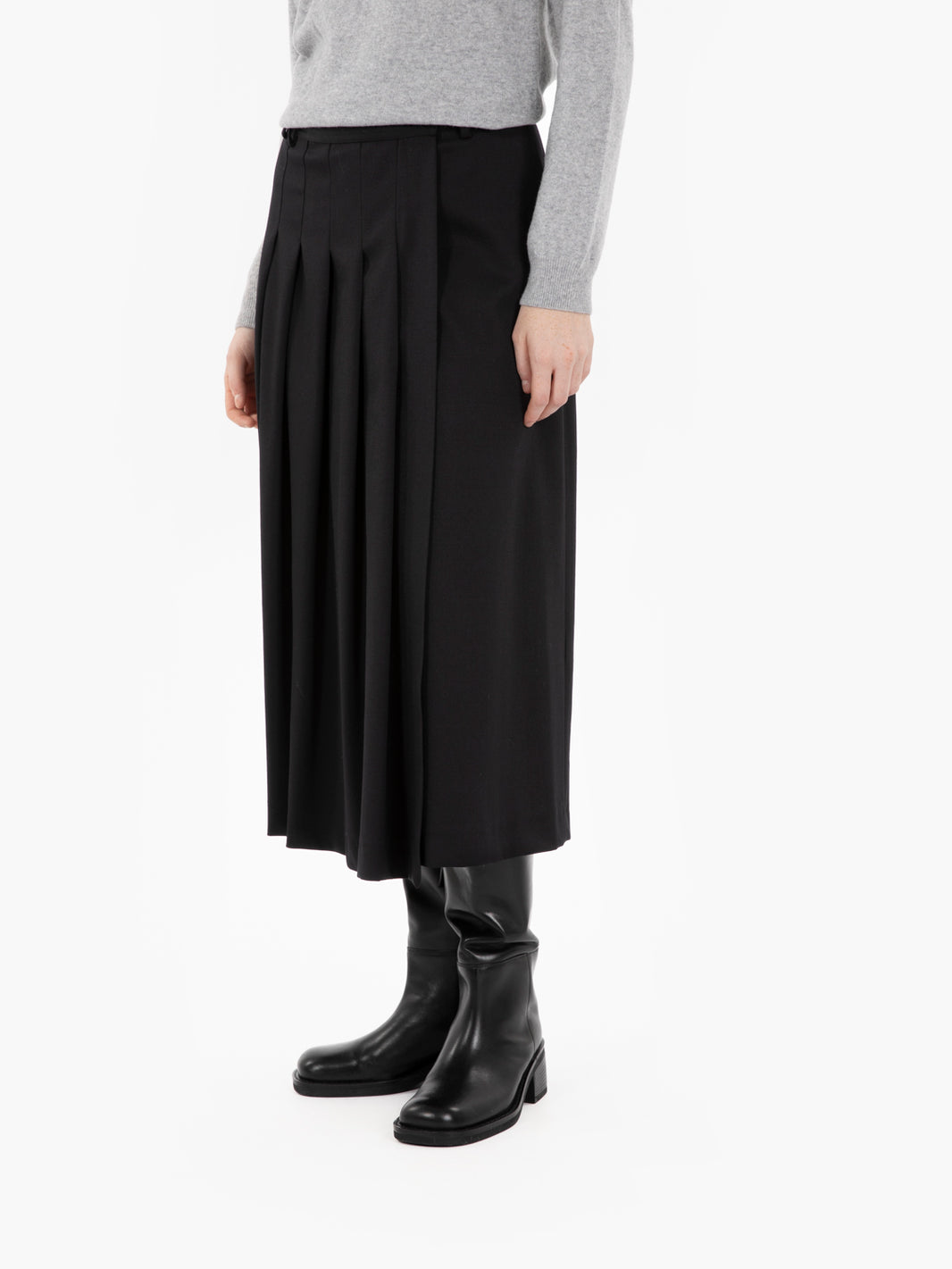 Cressida black midi skirt