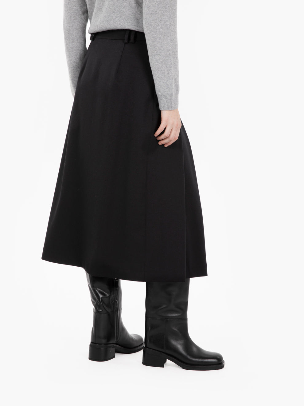 Cressida black midi skirt