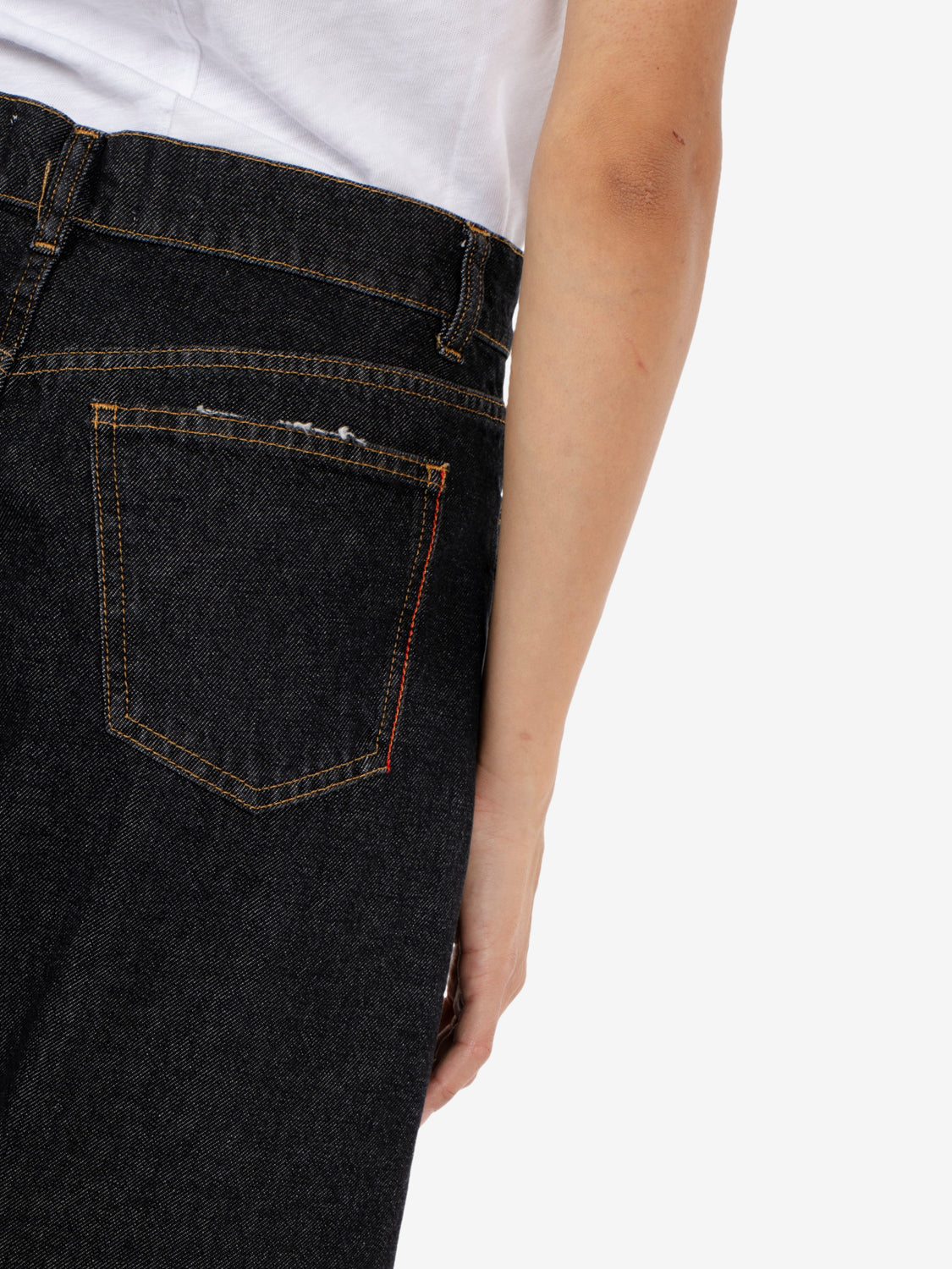 James washed black denim jeans