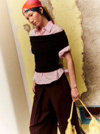 Maglia spalle scoperte nera