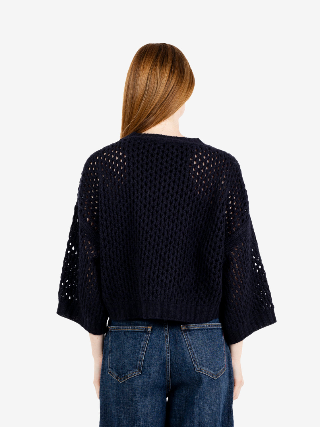 Jessie openwork knit night sweater