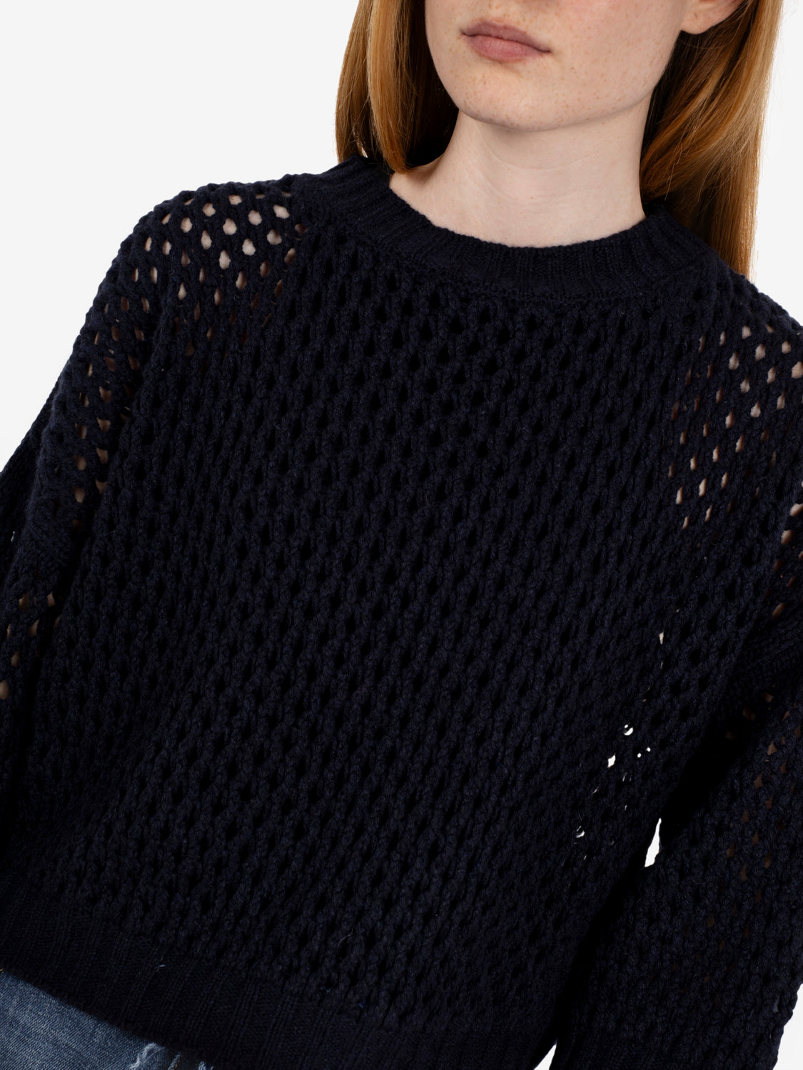Jessie openwork knit night sweater