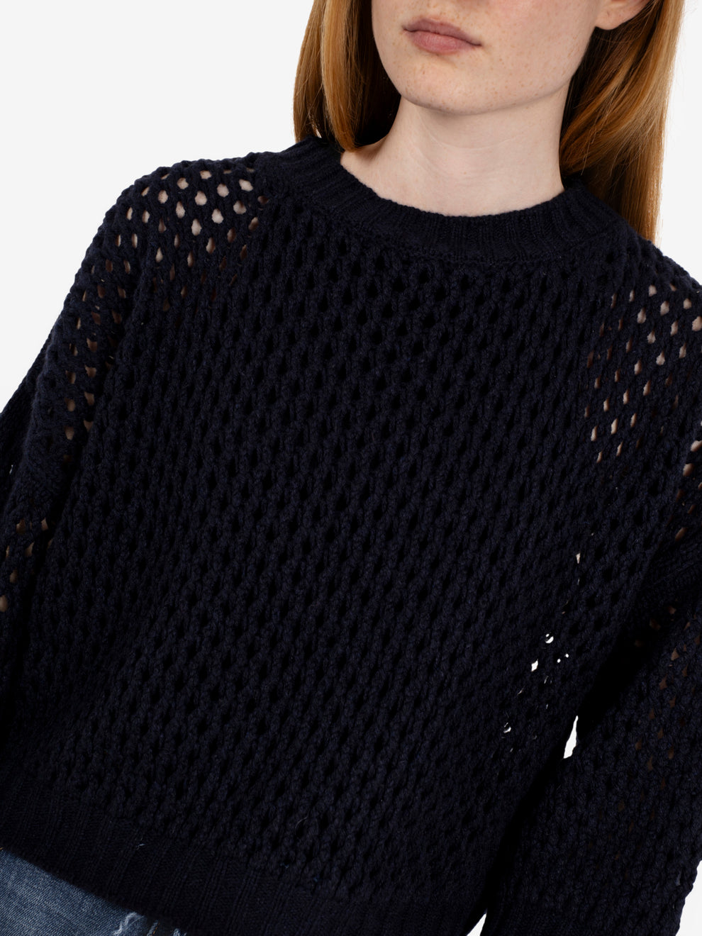 Jessie openwork knit night sweater