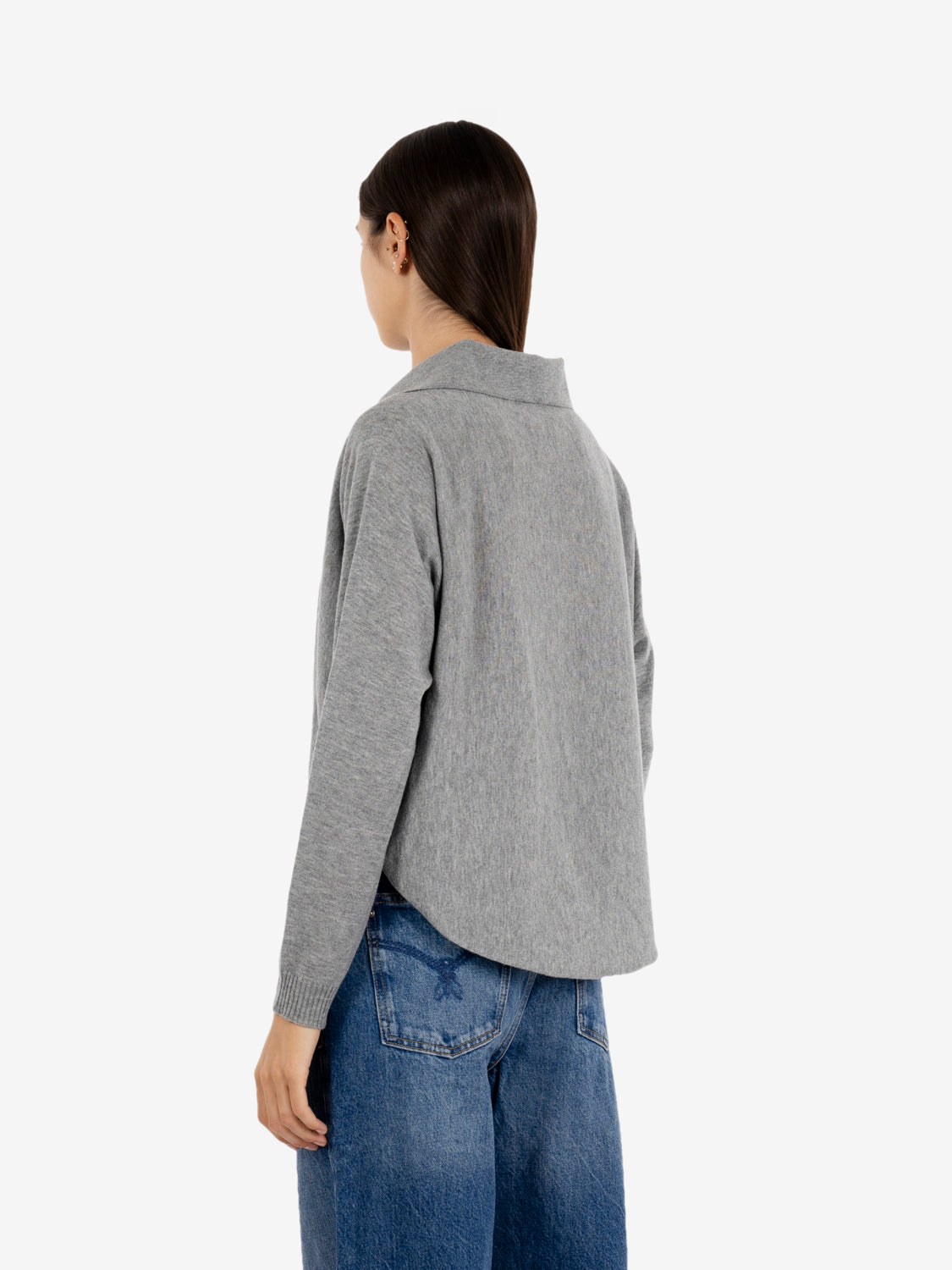 Debbie oversized medium grey marl jumper