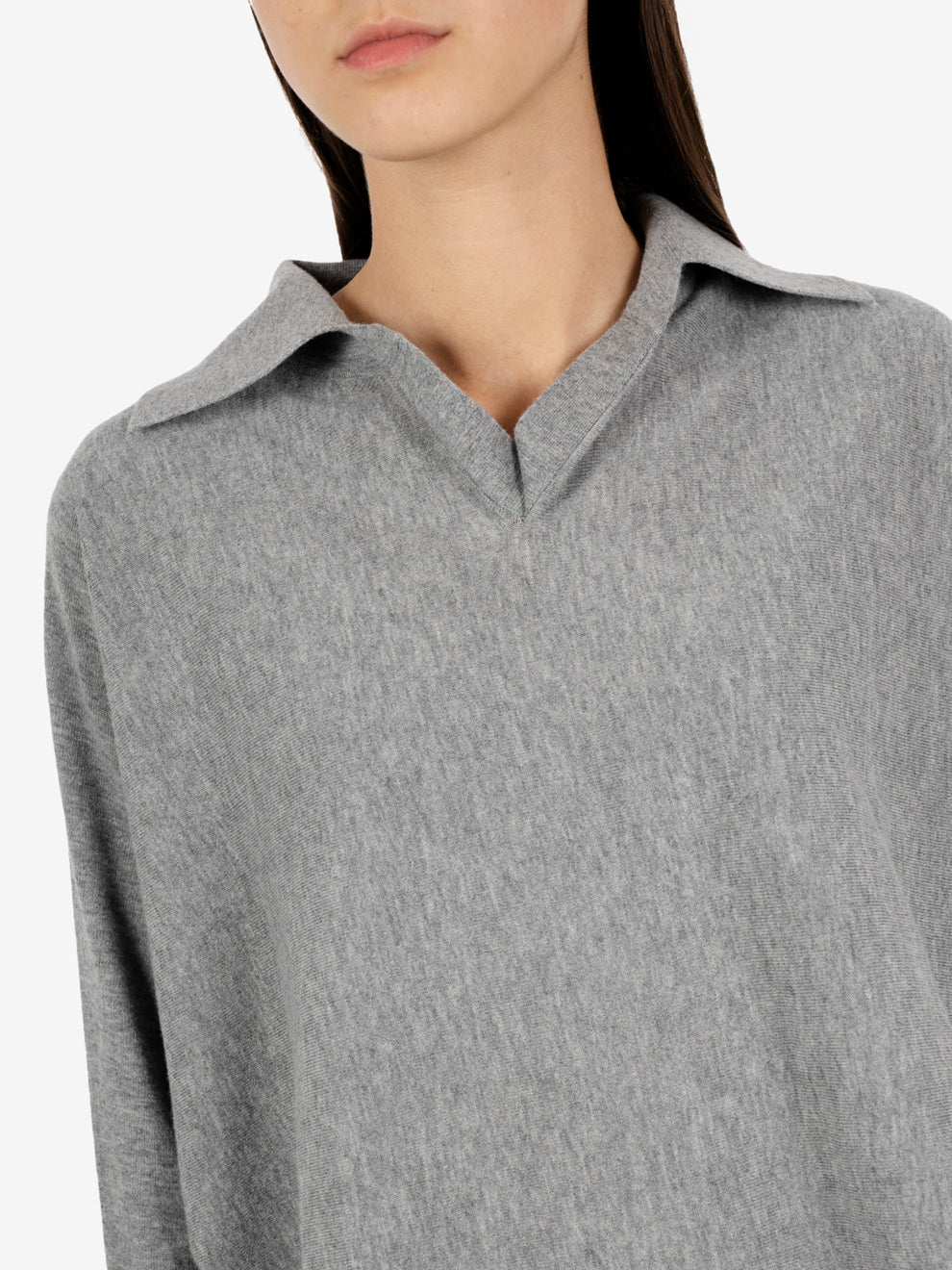Debbie oversized medium grey marl jumper
