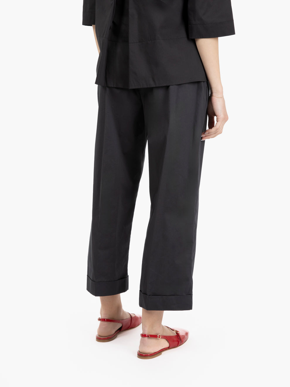 Claude black striaght fit trousers