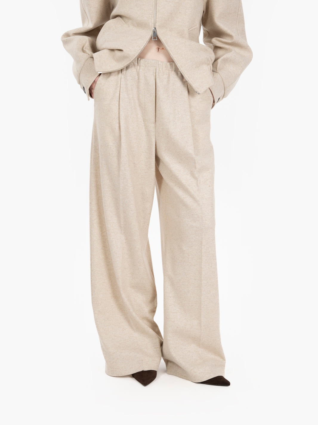 Pantaloni cashmere Arthur mocaccino