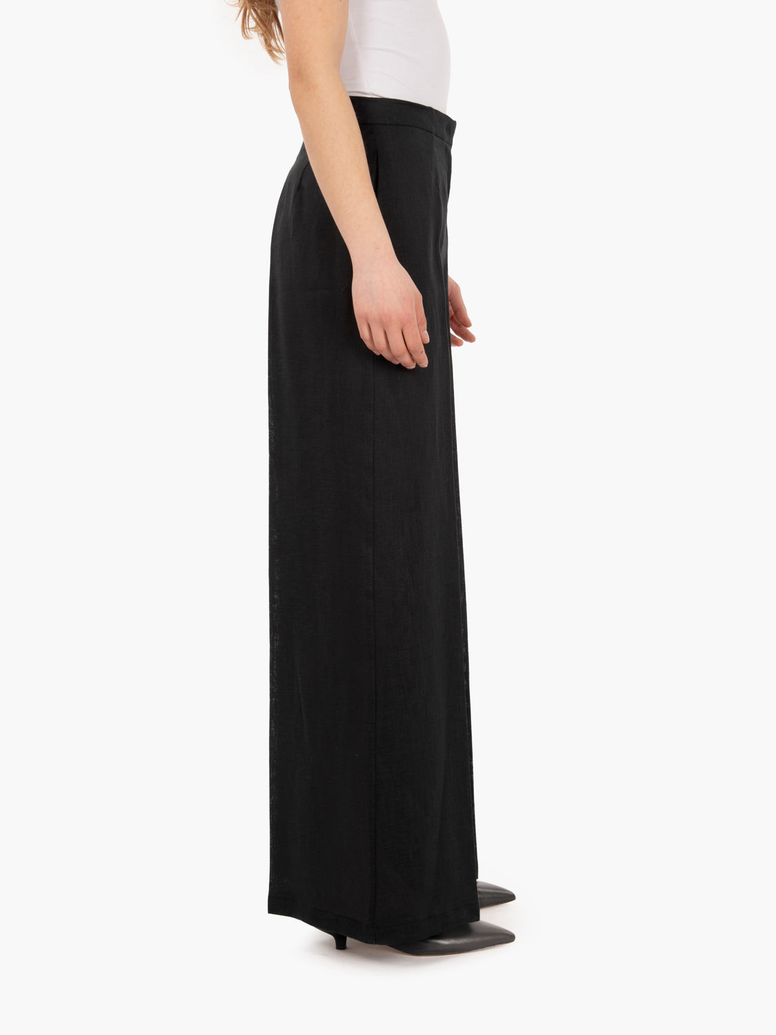 Deanna Black Linen Trousers