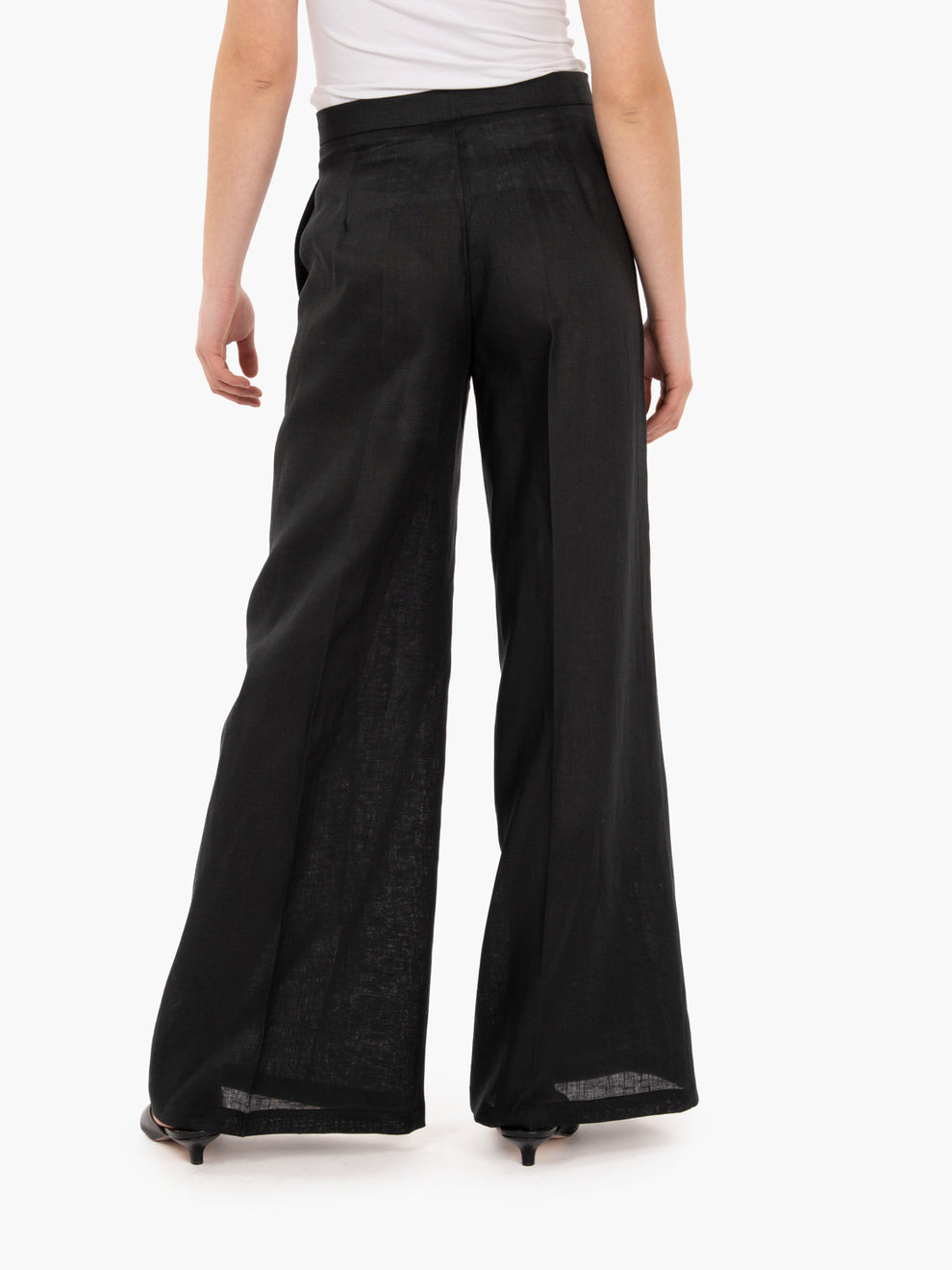 Deanna Black Linen Trousers