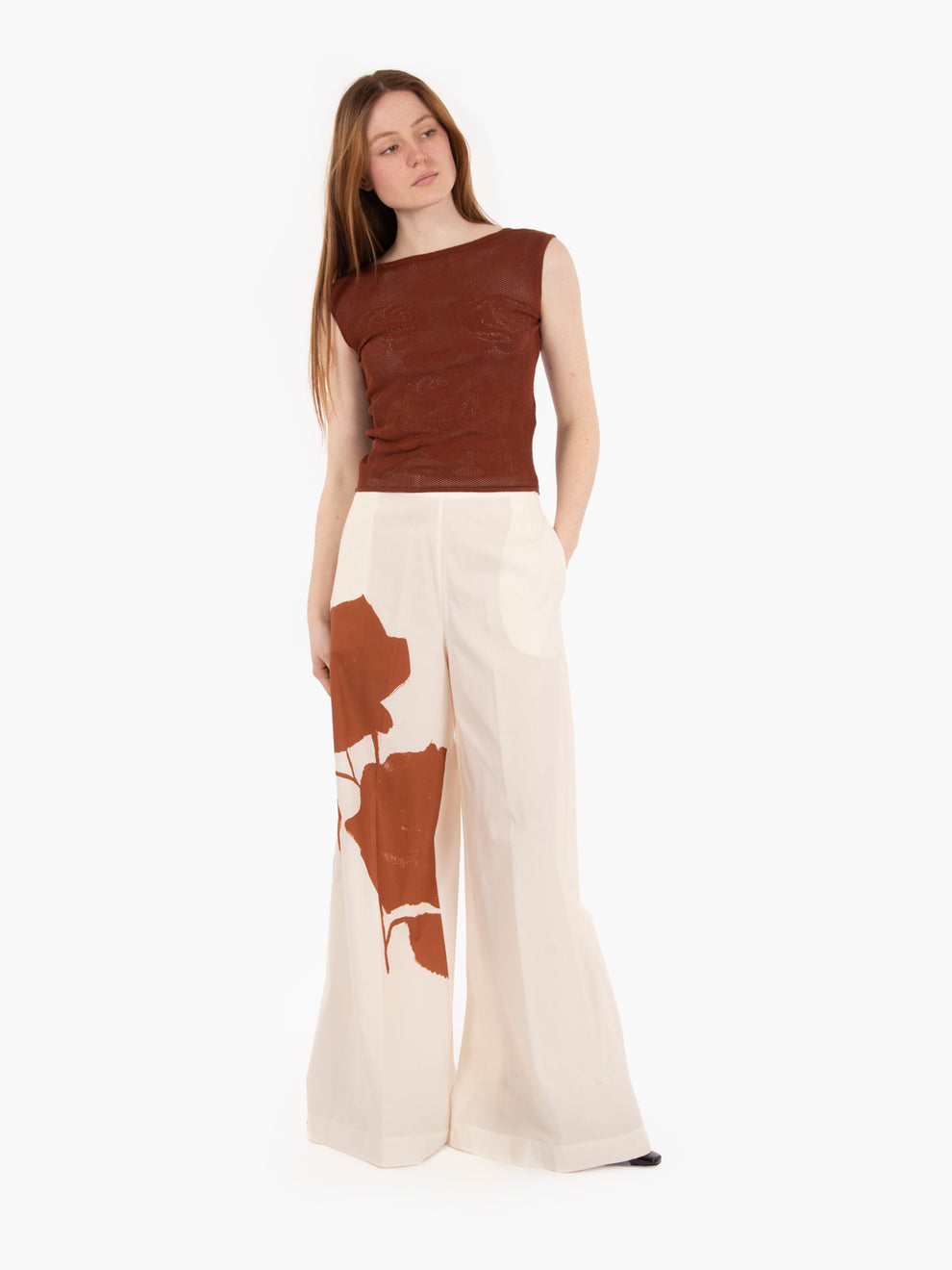 Pantaloni palazzo Ilaria rosa