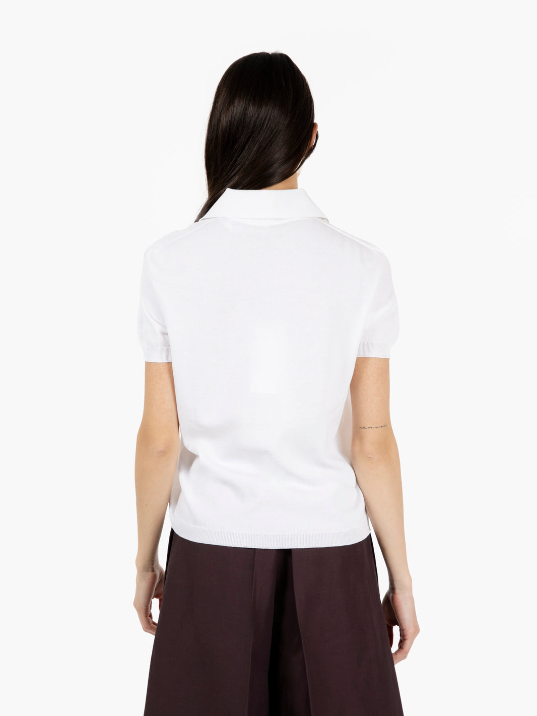 Polo Barbara in cotone bianco