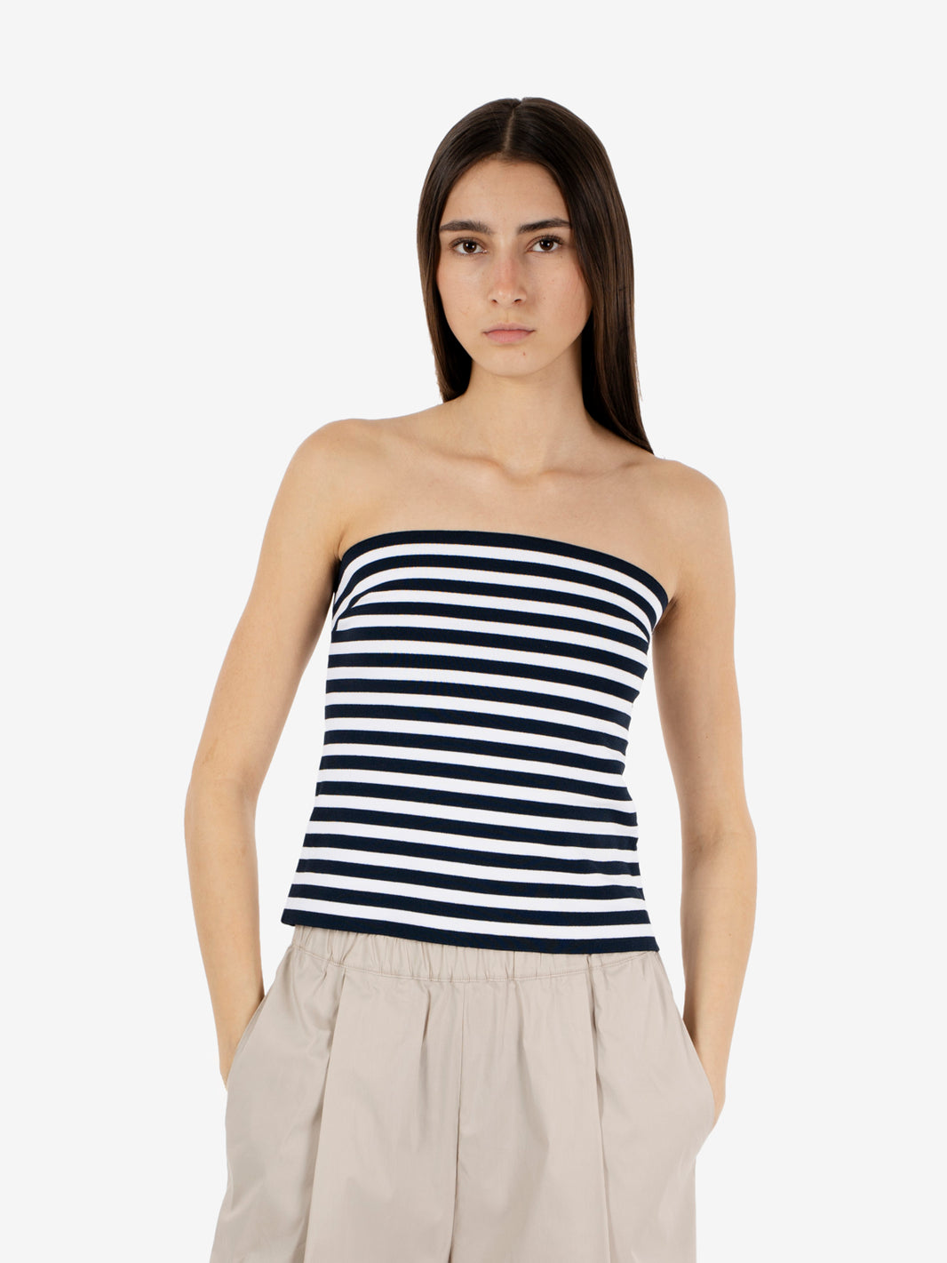 Top Guenda abisso / bianco