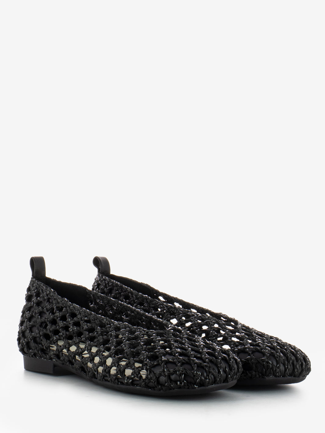 Ballerinas Holes black weave