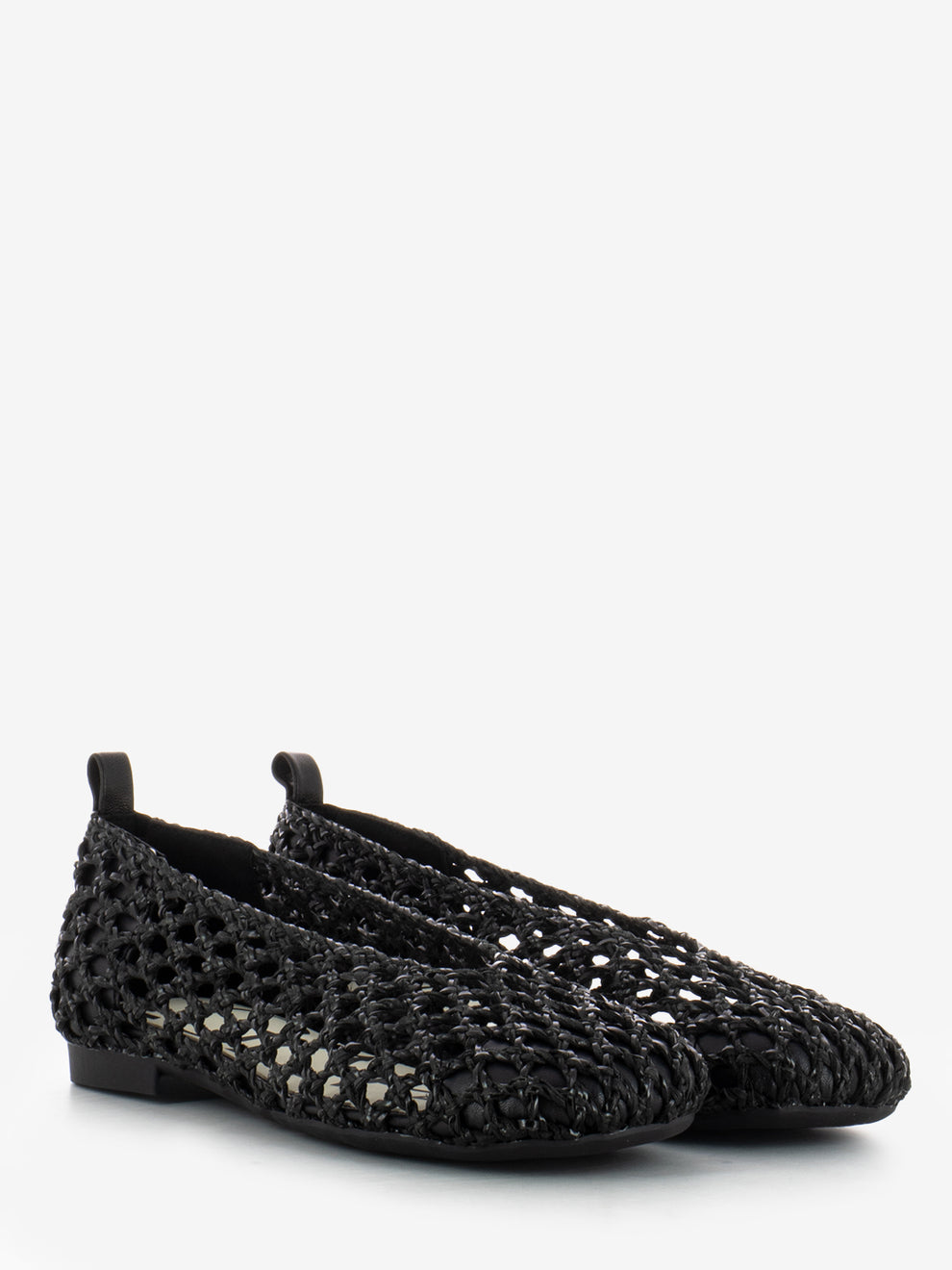 Ballerinas Holes black weave