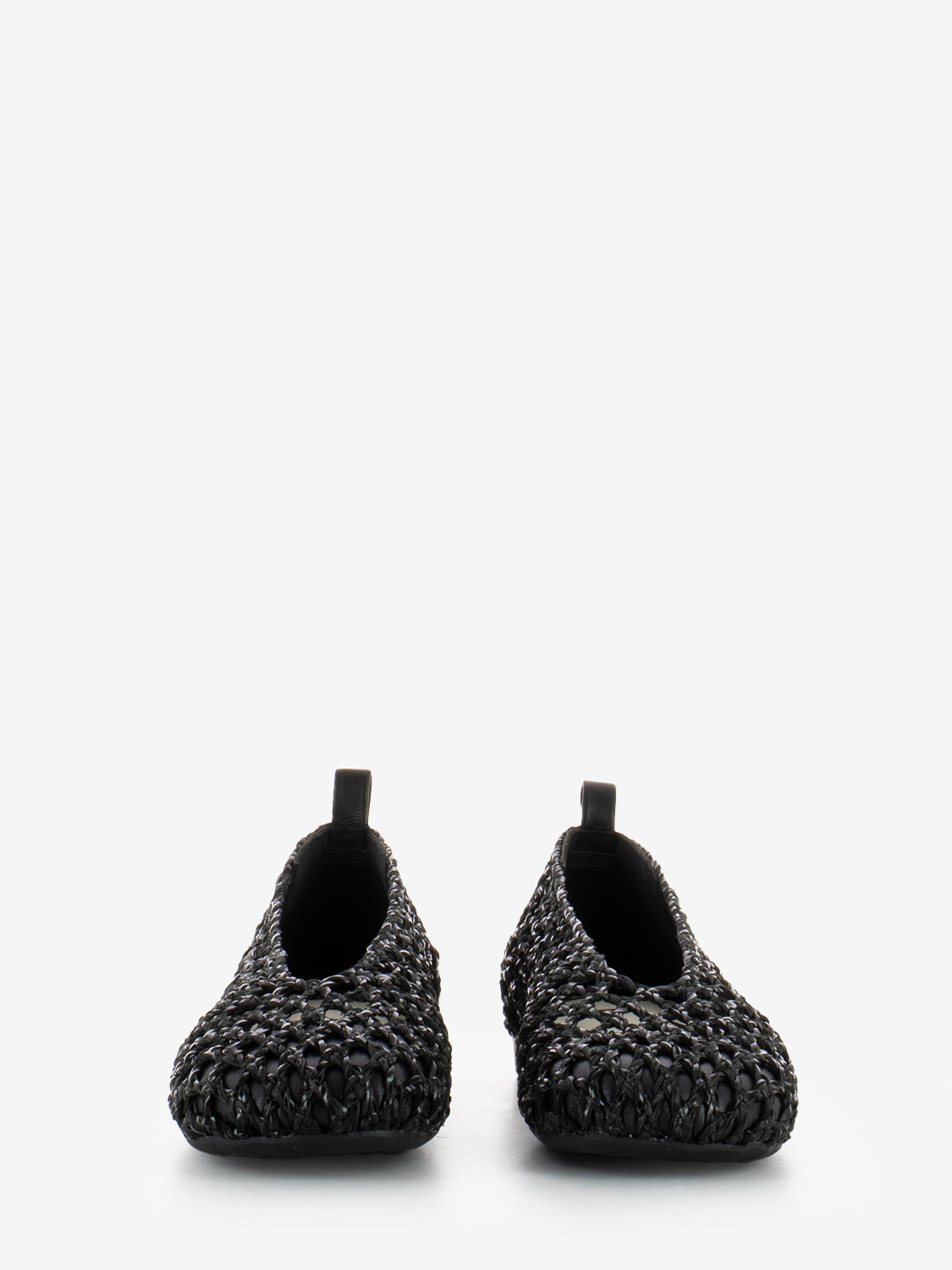 Ballerinas Holes black weave