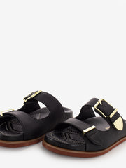 LORENZO MARI - Ciabatta in pelle nera