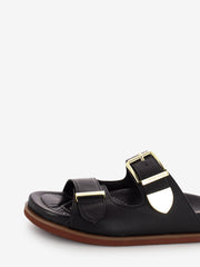 LORENZO MARI - Ciabatta in pelle nera
