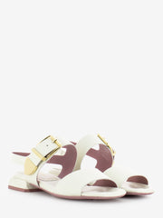 LORENZO MARI - Sandali Fiordaliso 07 in pelle bottalata bianca
