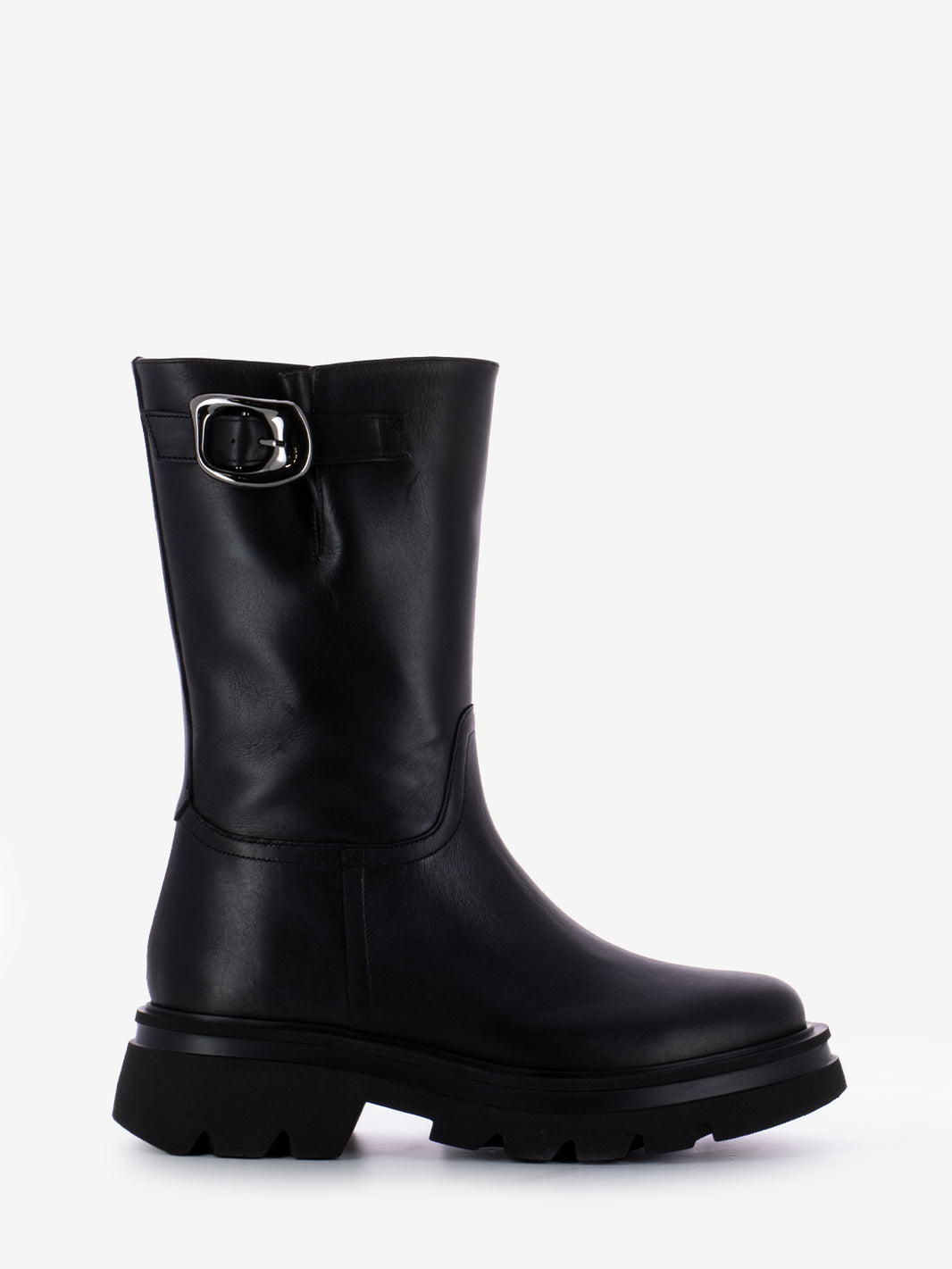 Stivali Carlotta fibbia design nero