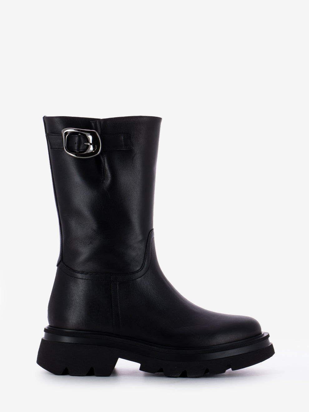Stivali Carlotta fibbia design nero