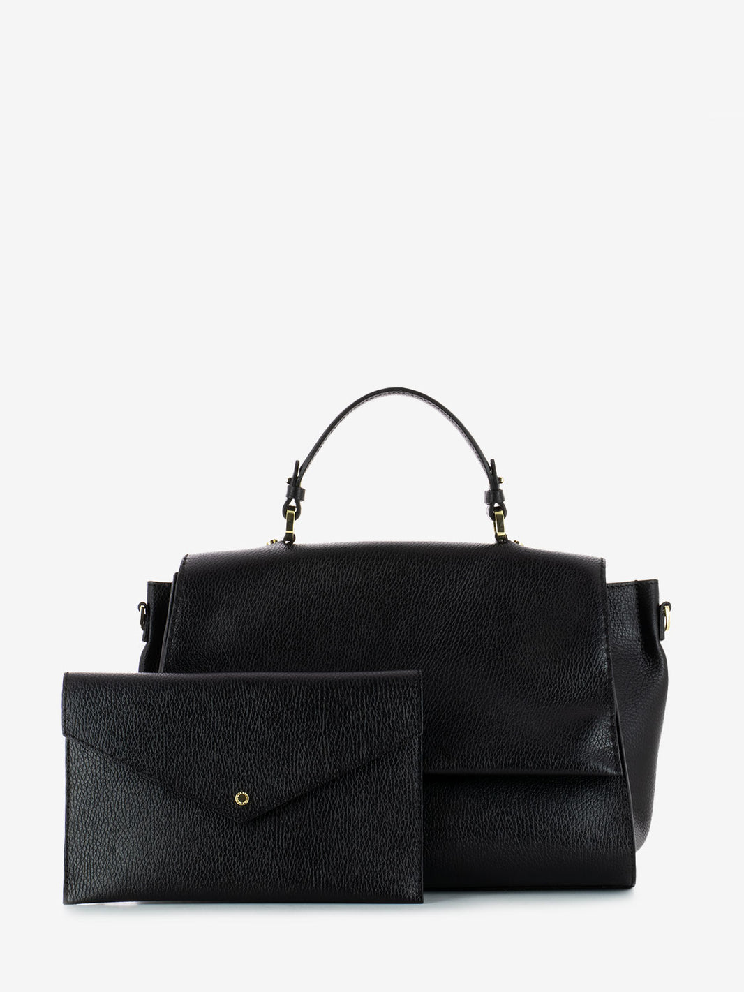 Borsa a mano Muriel in pelle nero