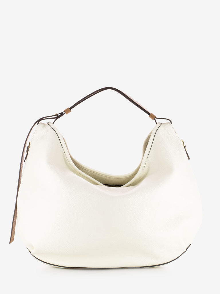 LORISTELLA - Borsa a spalla in pelle Ingrid bianco / marrone