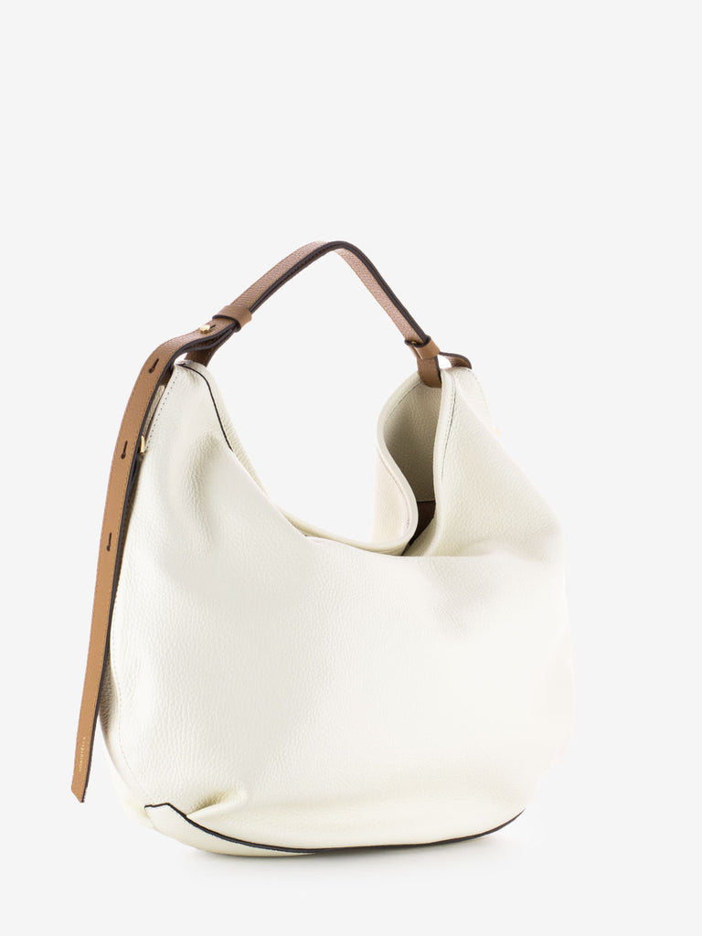 LORISTELLA - Borsa a spalla in pelle Ingrid bianco / marrone