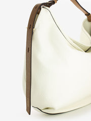 LORISTELLA - Borsa a spalla in pelle Ingrid bianco / marrone