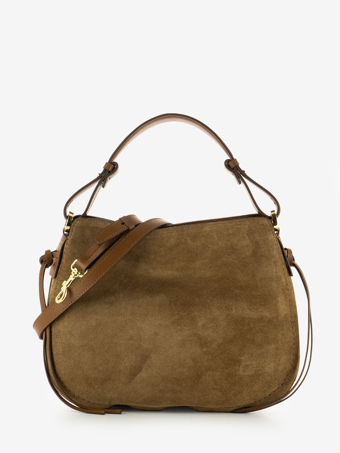 Borsa Carola a mano in suede cuoio