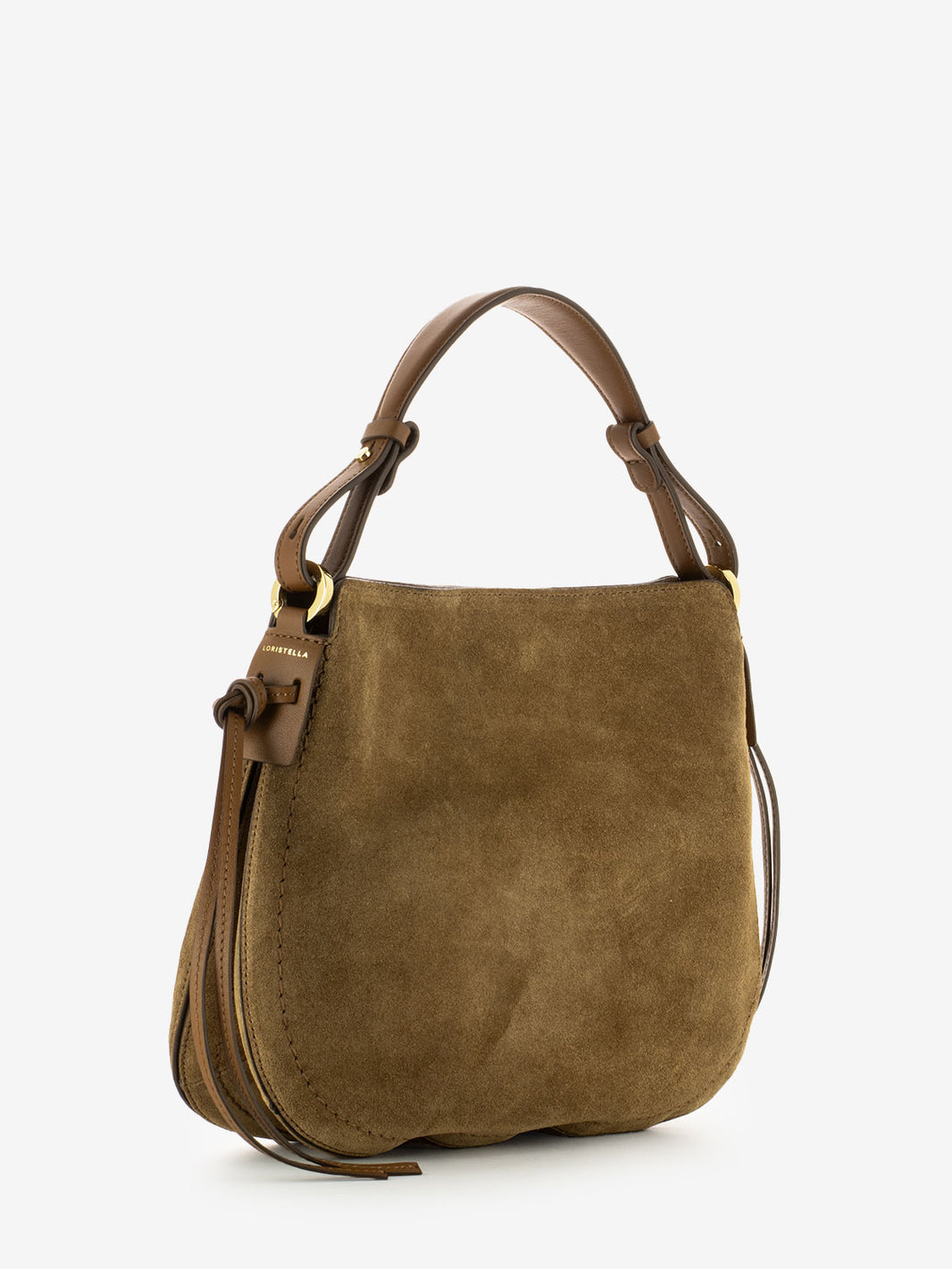 Borsa Carola a mano in suede cuoio
