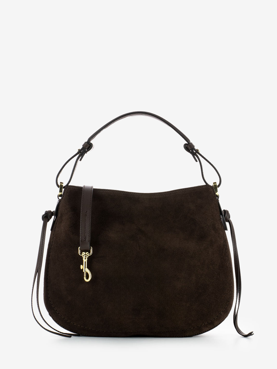 Borsa Carola in camoscio cioccolato / cacao