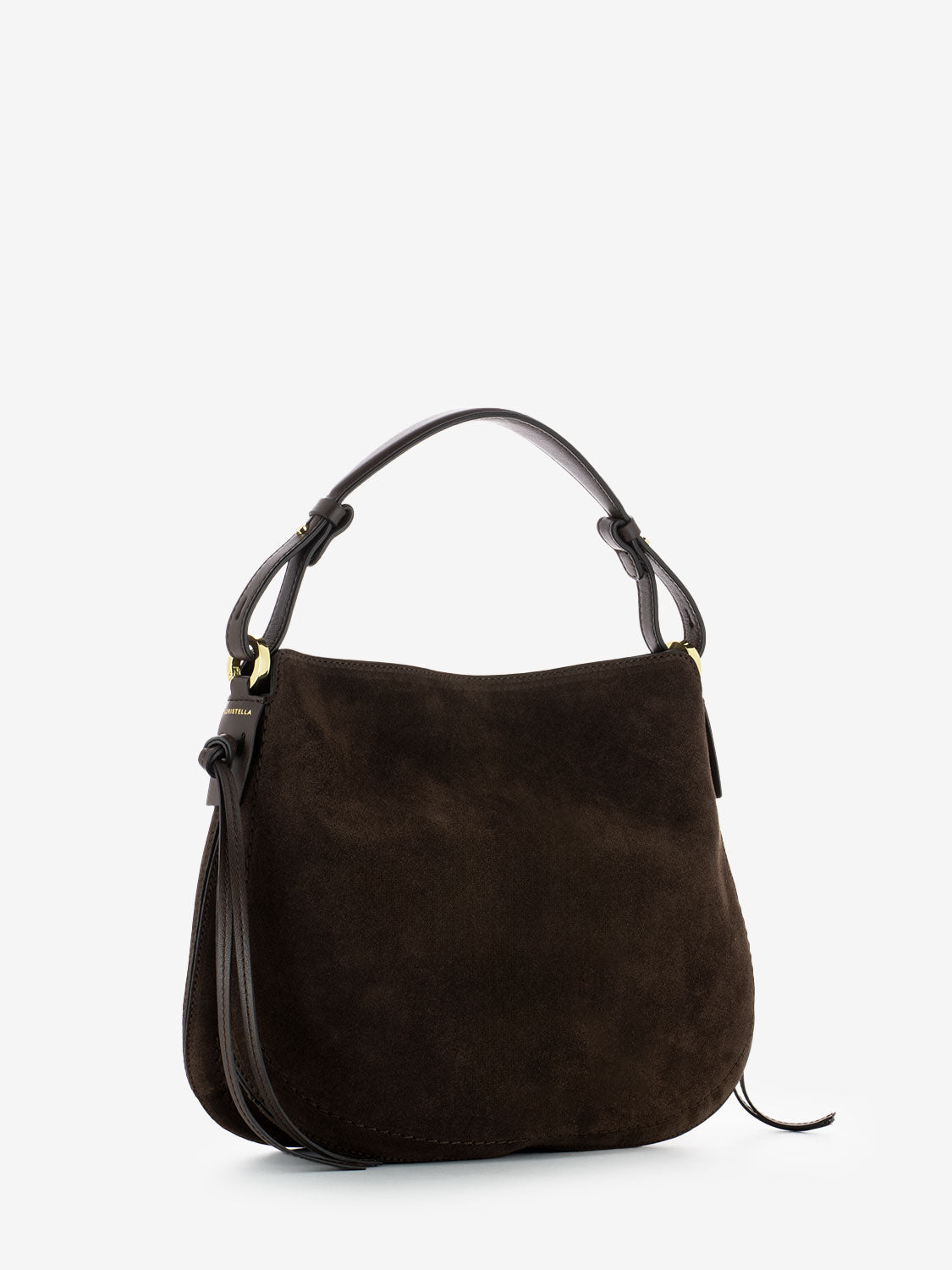 Borsa Carola in camoscio cioccolato / cacao