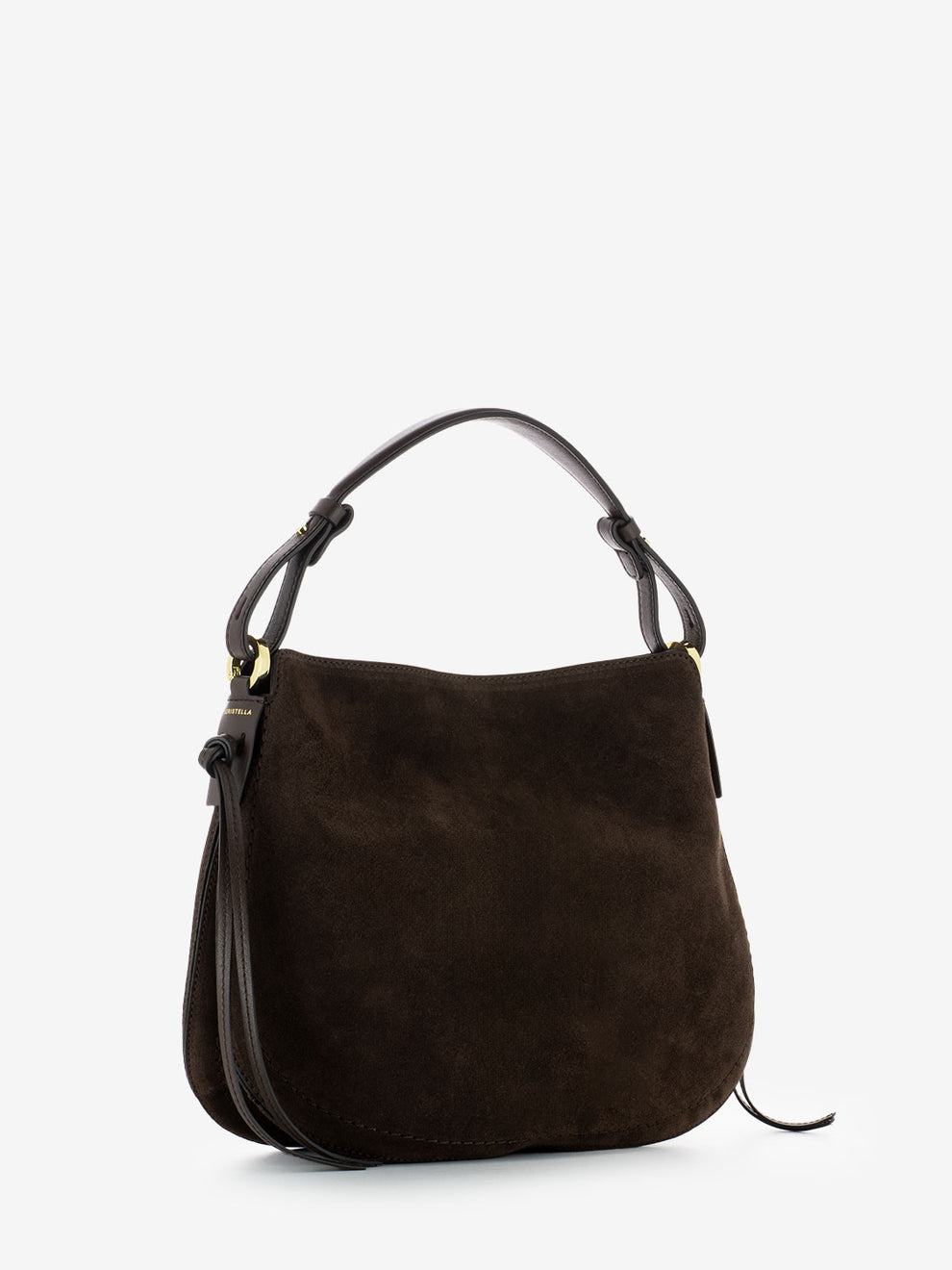 Borsa Carola in camoscio cioccolato / cacao