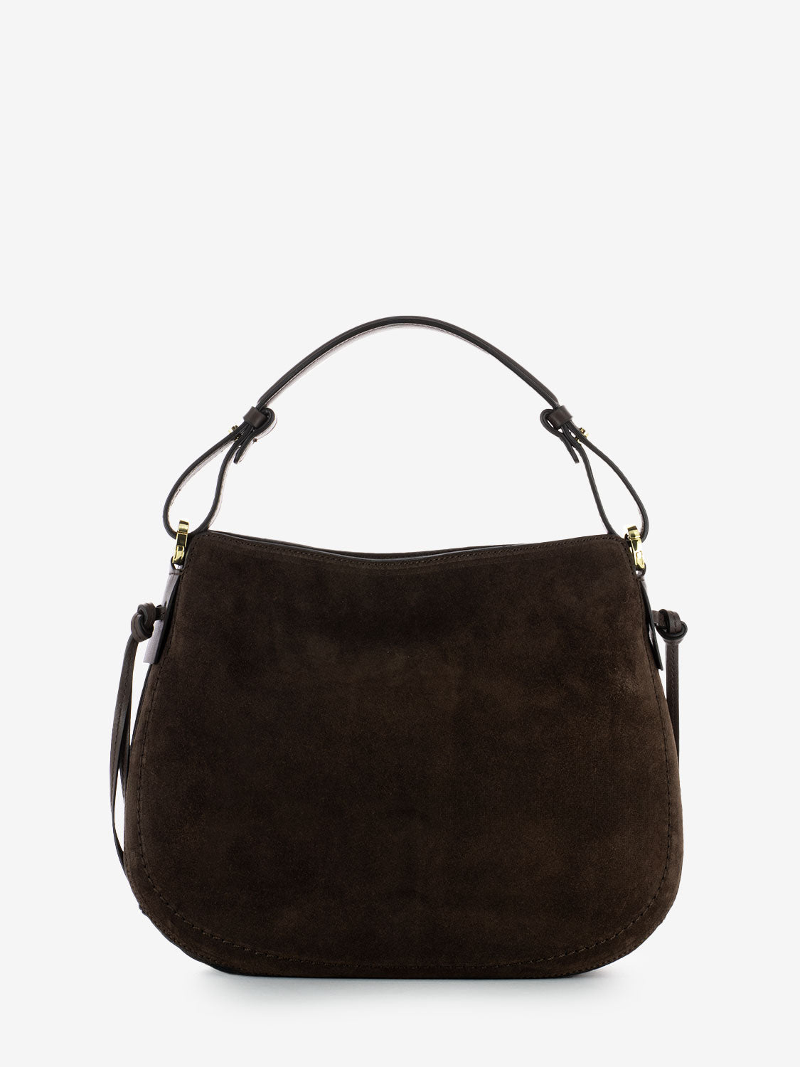 Borsa Carola in camoscio cioccolato / cacao