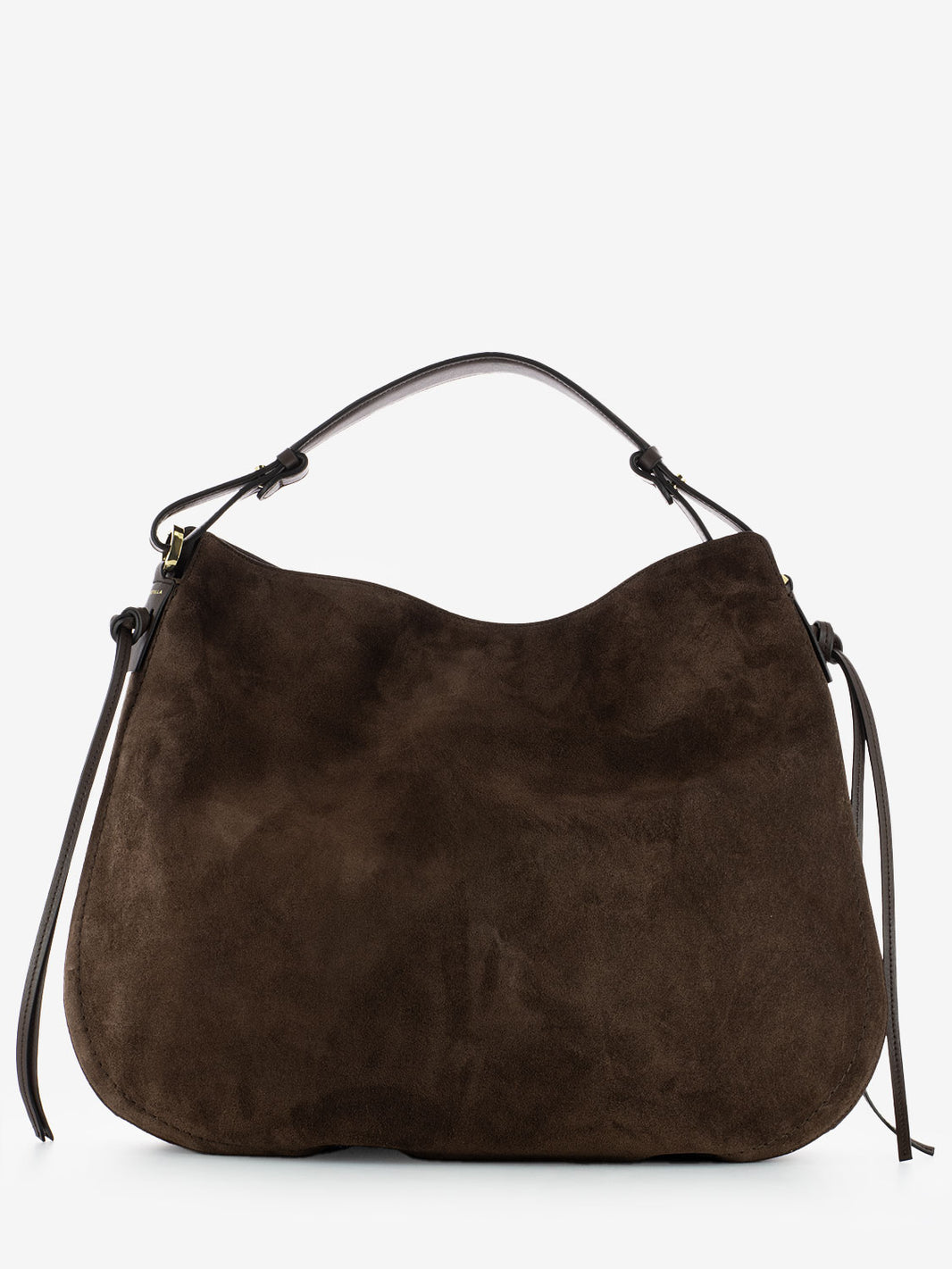 Borsa Carola in suede cioccolato