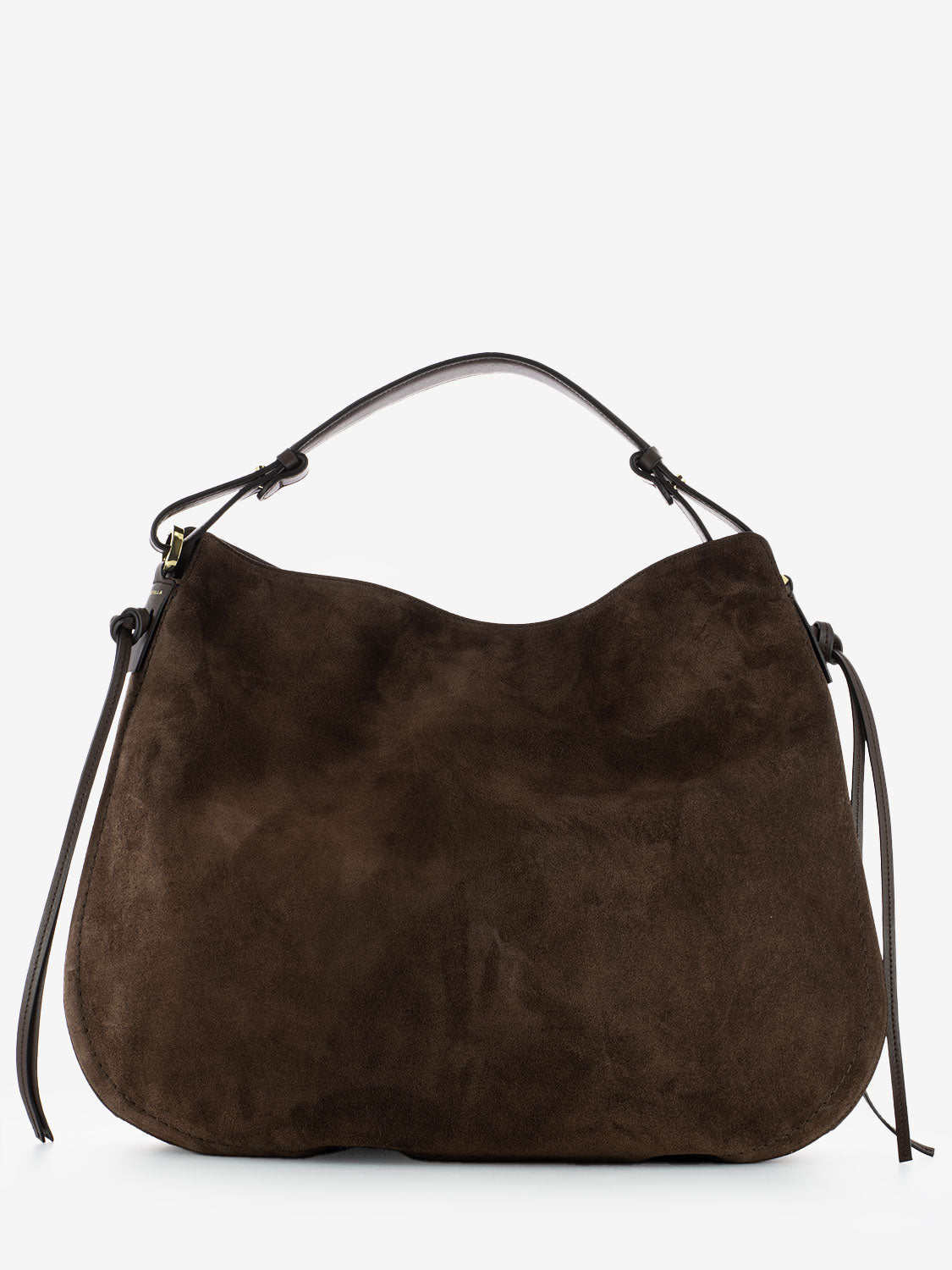 Borsa Carola in suede cioccolato