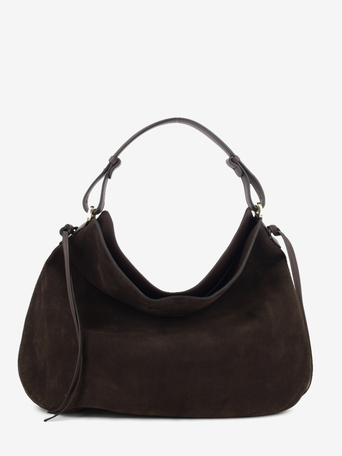 CHOCOLATE SUEDE LEATHER BAG 1.3032CA.CAR.CIOCCOL