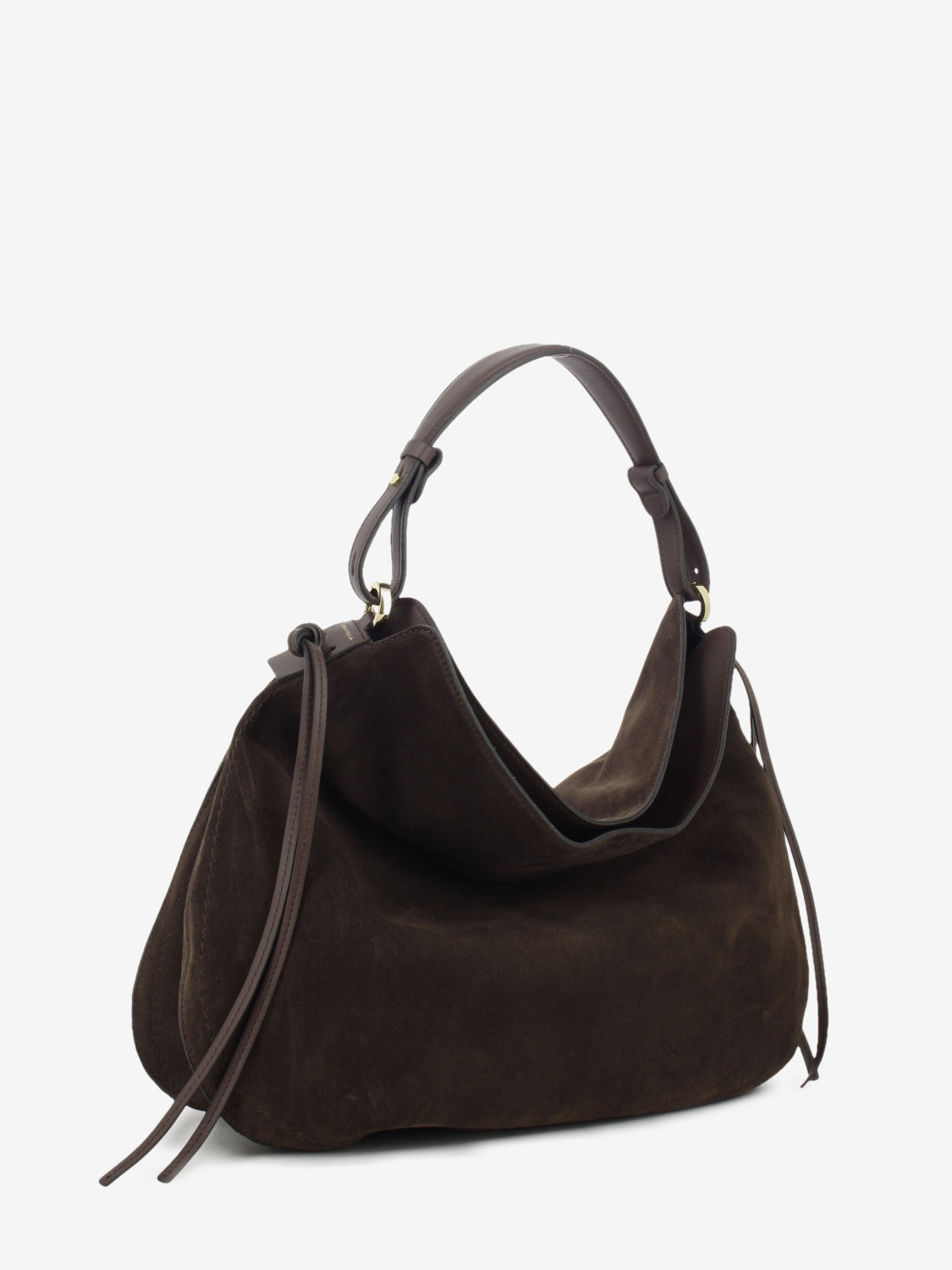 CHOCOLATE SUEDE LEATHER BAG 1.3032CA.CAR.CIOCCOL