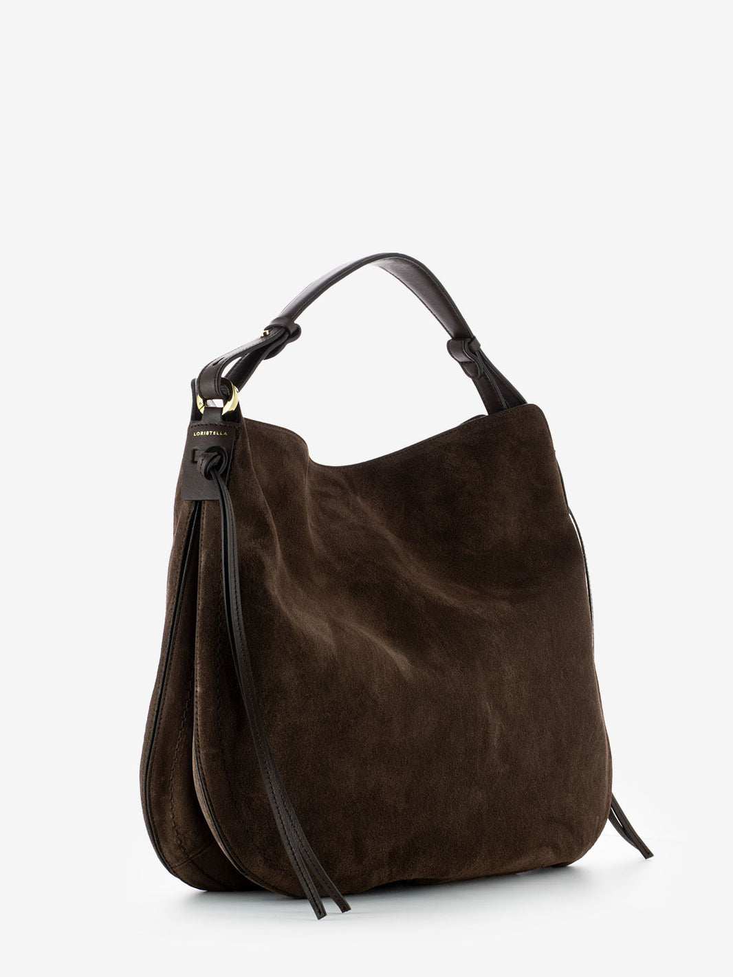 Borsa Carola in suede cioccolato