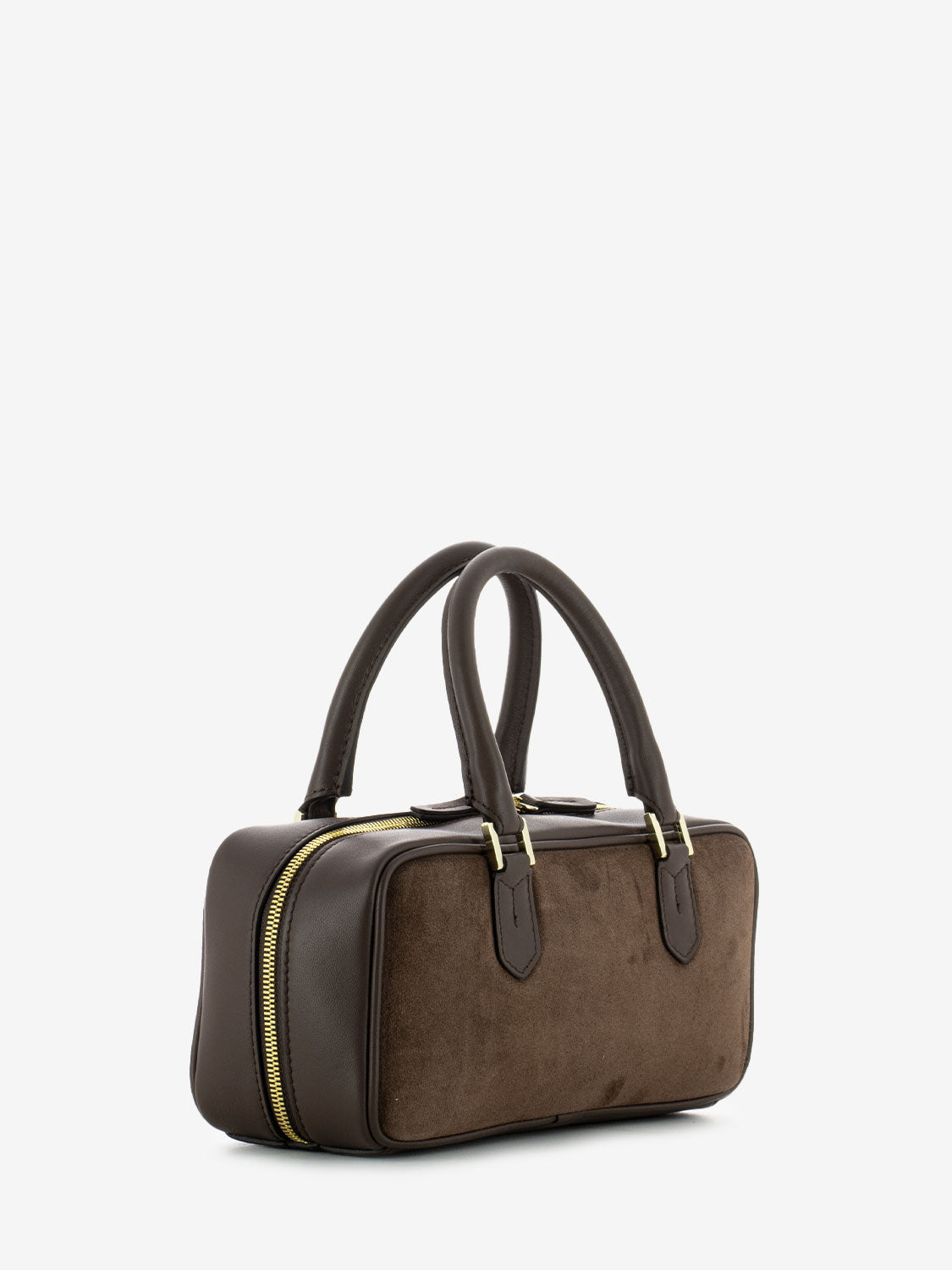 Borsa Flavia in pelle camoscio cioccolato