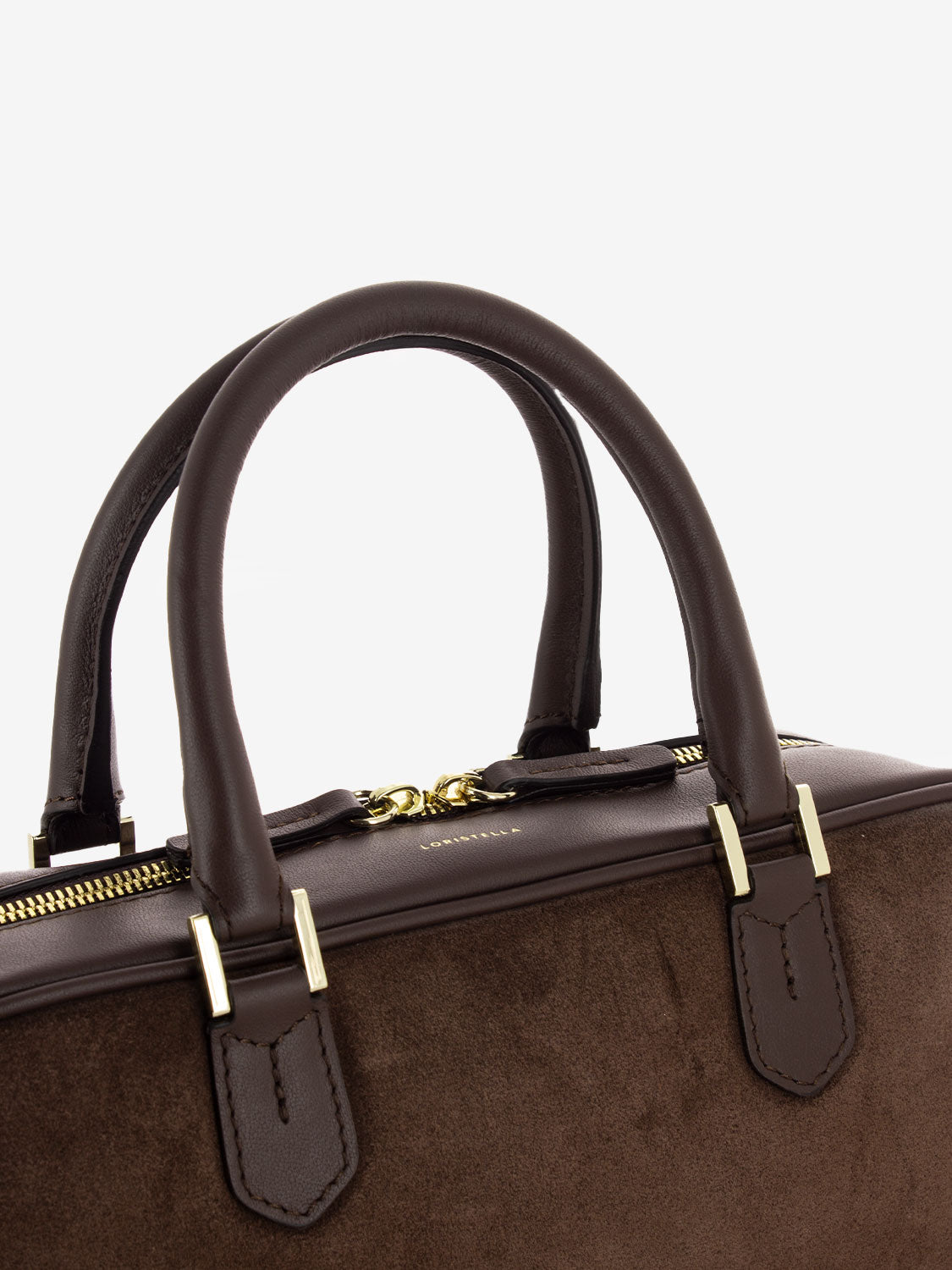 Borsa Flavia in pelle camoscio cioccolato