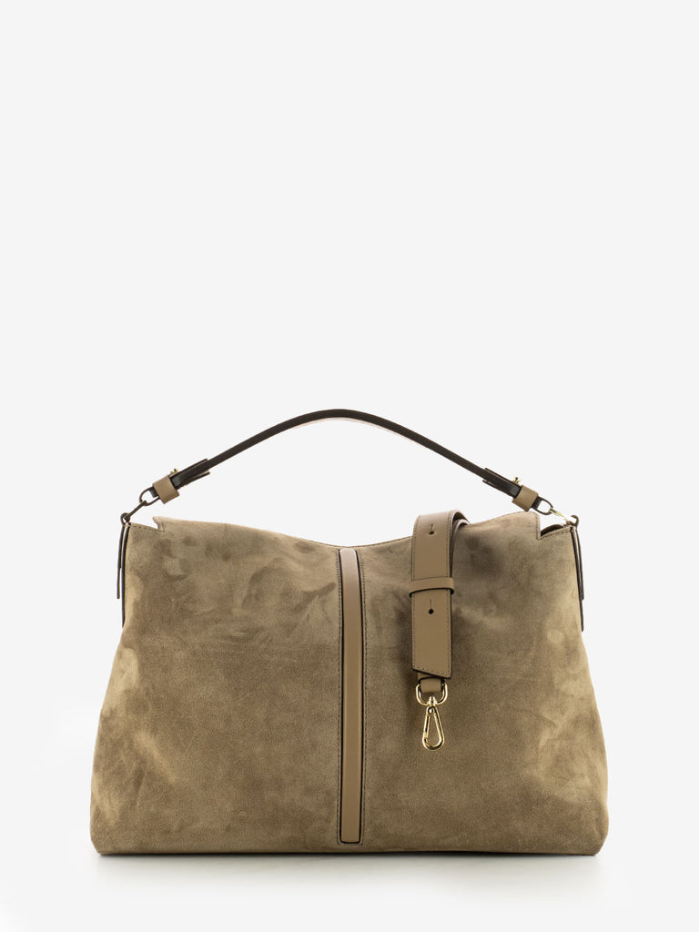 LORISTELLA - Borsa Gaia in suede beige