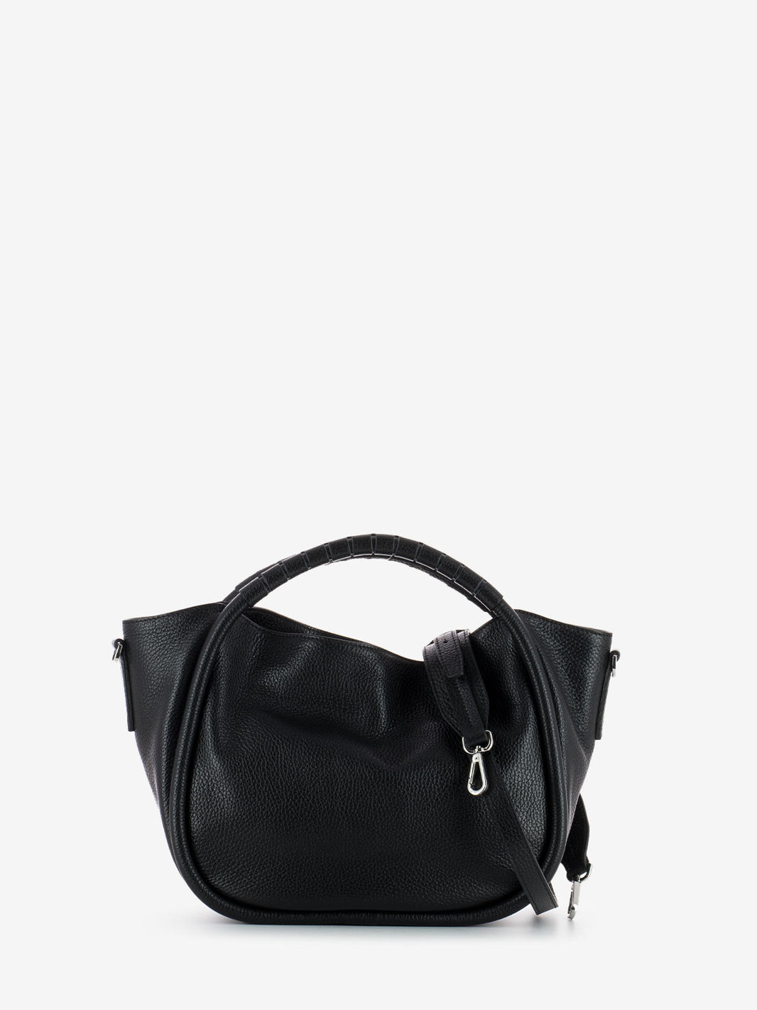 Ginevra small black leather bag