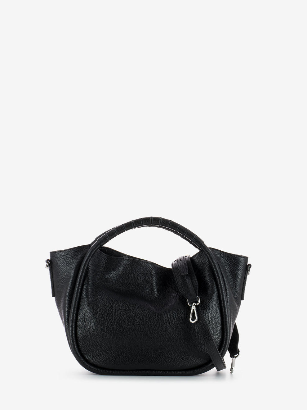 Ginevra small black leather bag