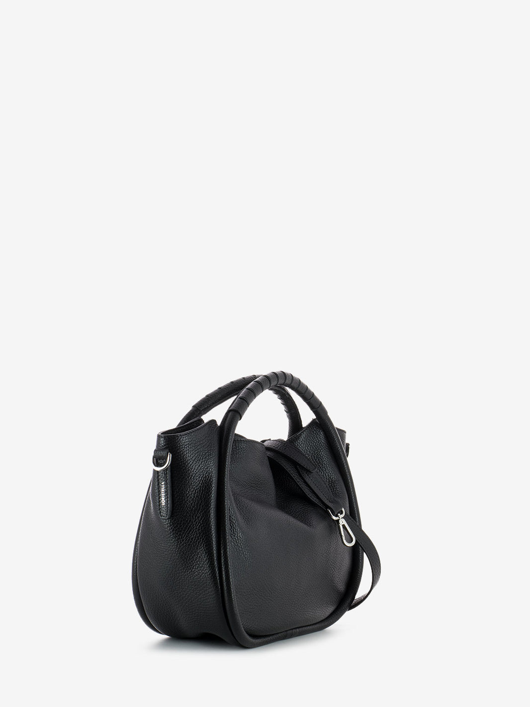 Ginevra small black leather bag