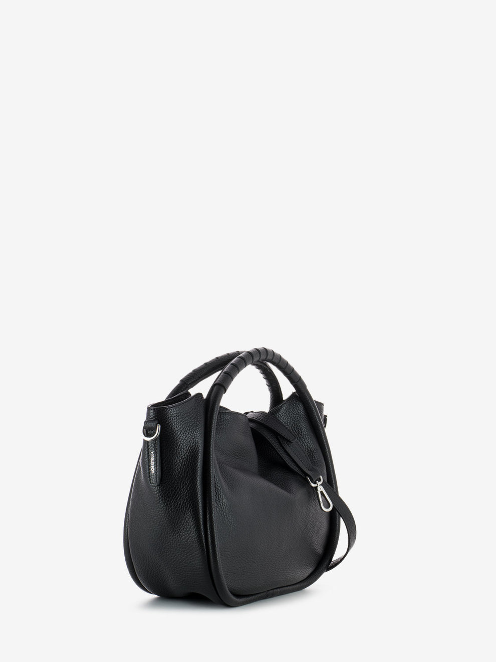 Ginevra small black leather bag