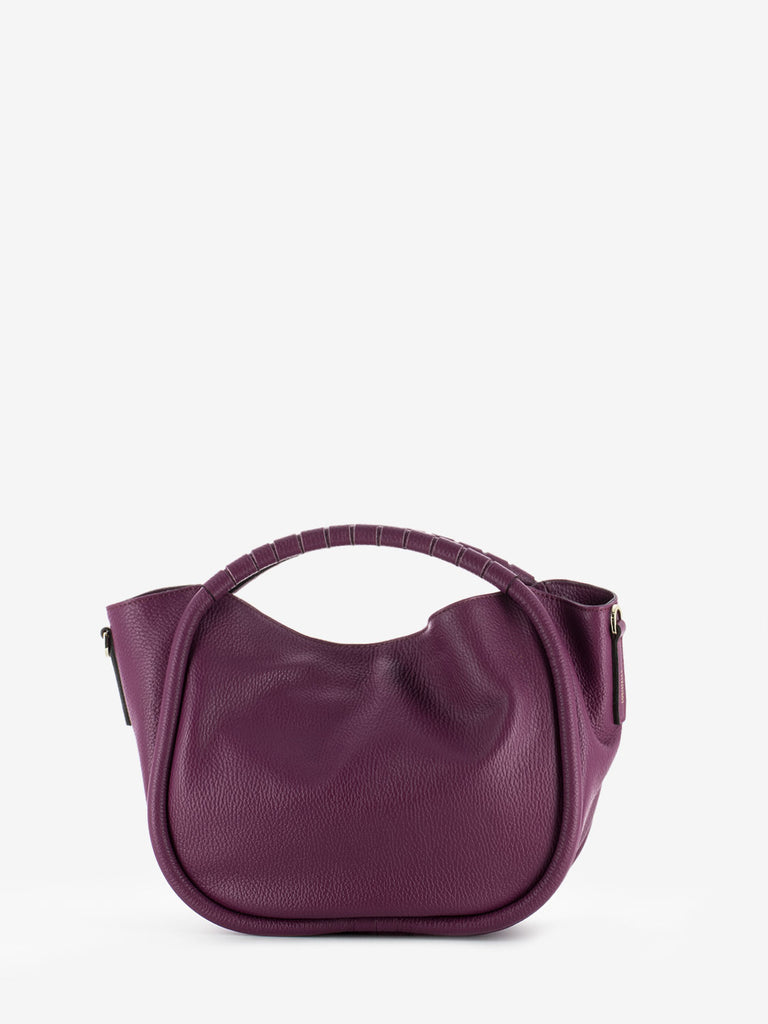 LORISTELLA - Borsa Ginevra piccola in pelle Sangria