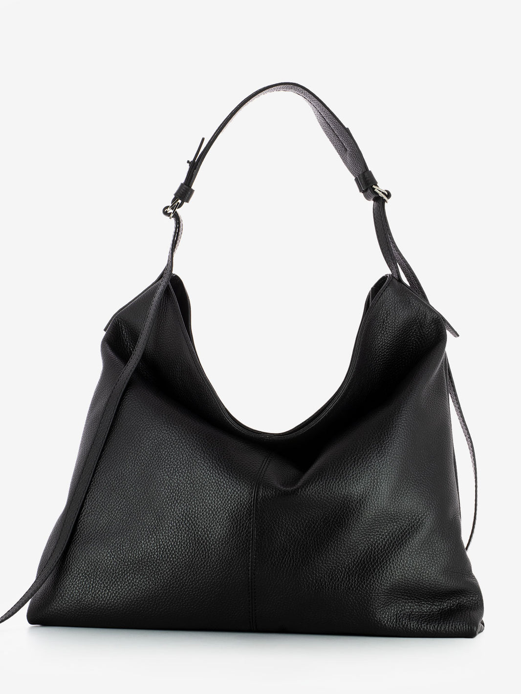 Borsa Giorgia in pelle nera