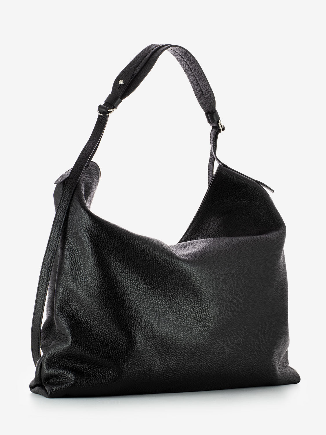 Borsa Giorgia in pelle nera